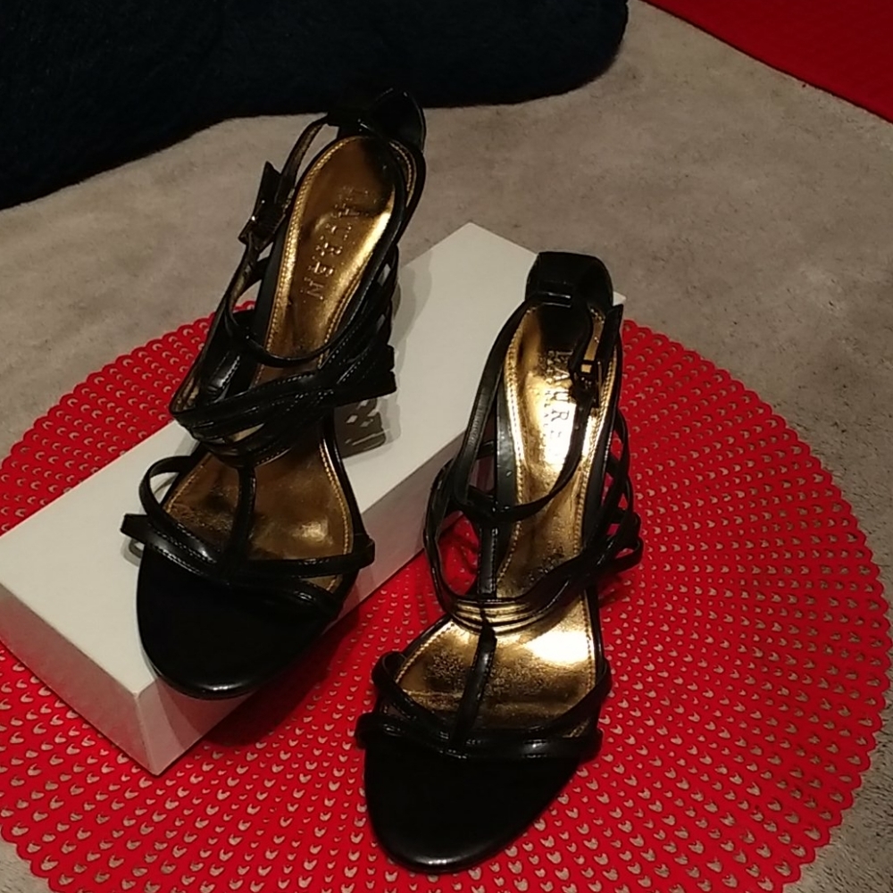 Authentic Lauren RL high heels shoes, size 8